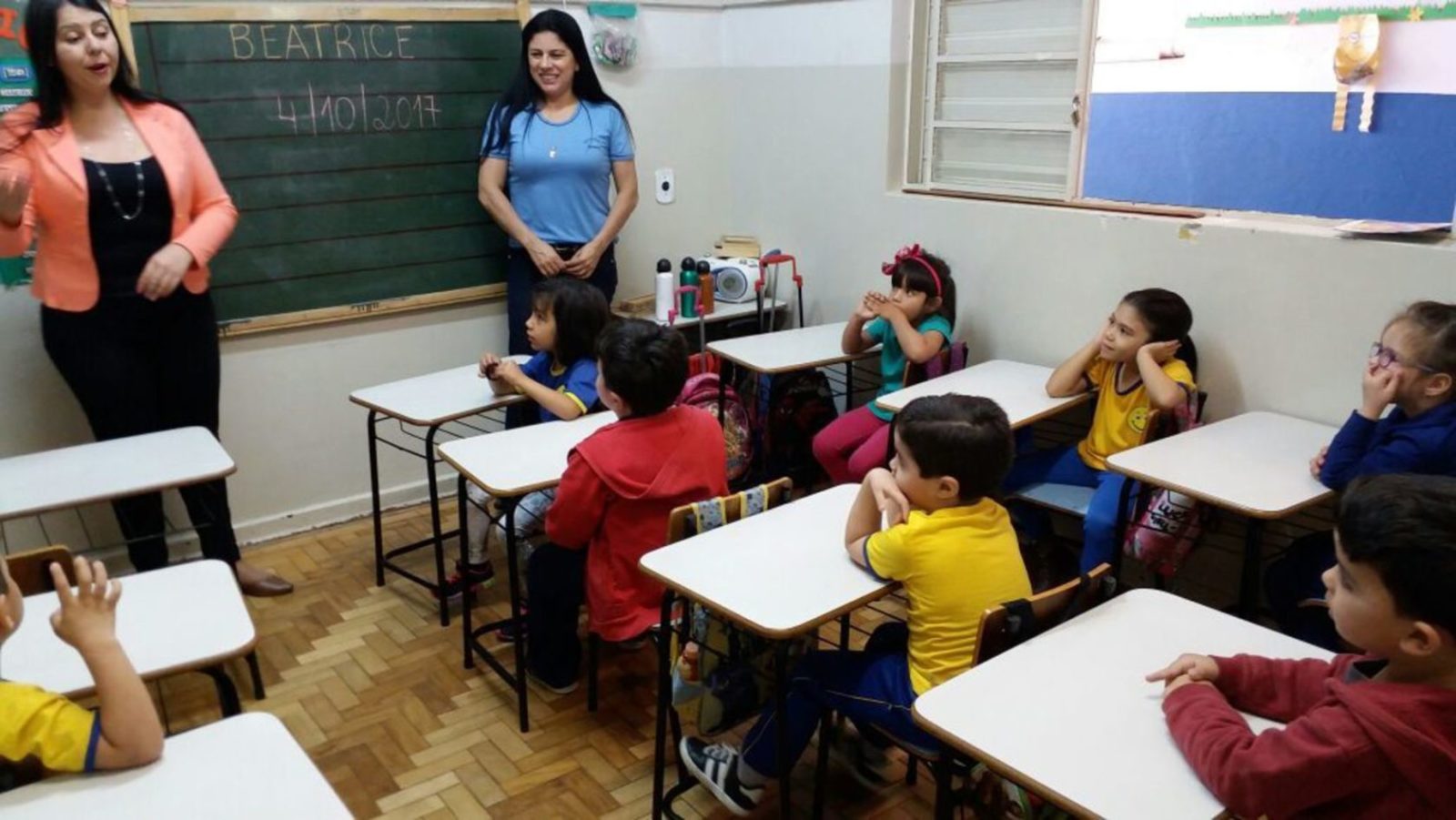 Alunos da Escola Municipal Professor Dilermando Marques Camargo em aula sobre preservação Alunos da Escola Municipal Professor Dilermando Marques Camargo em aula sobre preservação