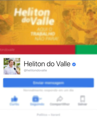 Instagram e Facebook reconhecem trabalho desenvolvido pelo prefeito de Itararé (SP), Heliton do Valle, e concedem selo de autenticidade Instagram e Facebook reconhecem trabalho desenvolvido pelo prefeito de Itararé (SP), Heliton do Valle, e concedem selo de autenticidade