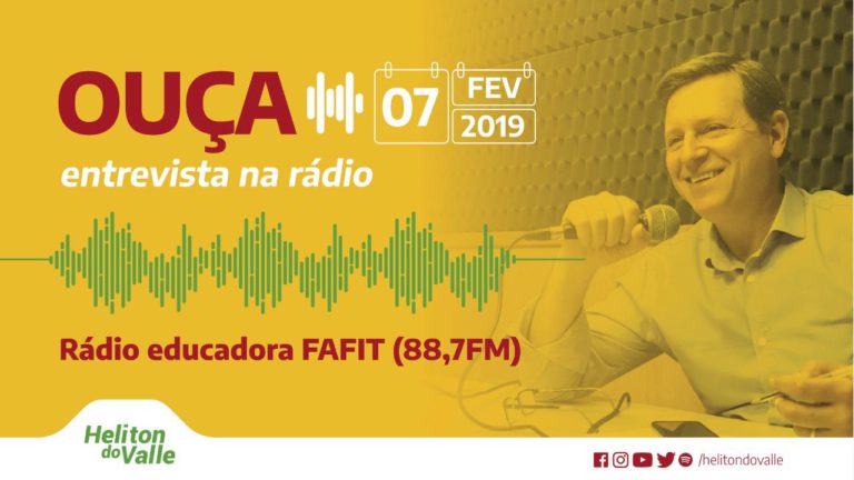 Heliton do Valle concede entrevista na rádio 88.7 Educadora Fafit em Itararé (SP) 07/02