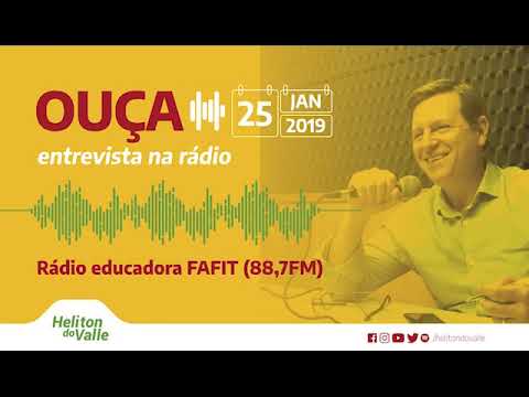 Heliton do Valle concede entrevista na rádio 88.7 Educadora Fafit em Itararé (SP)